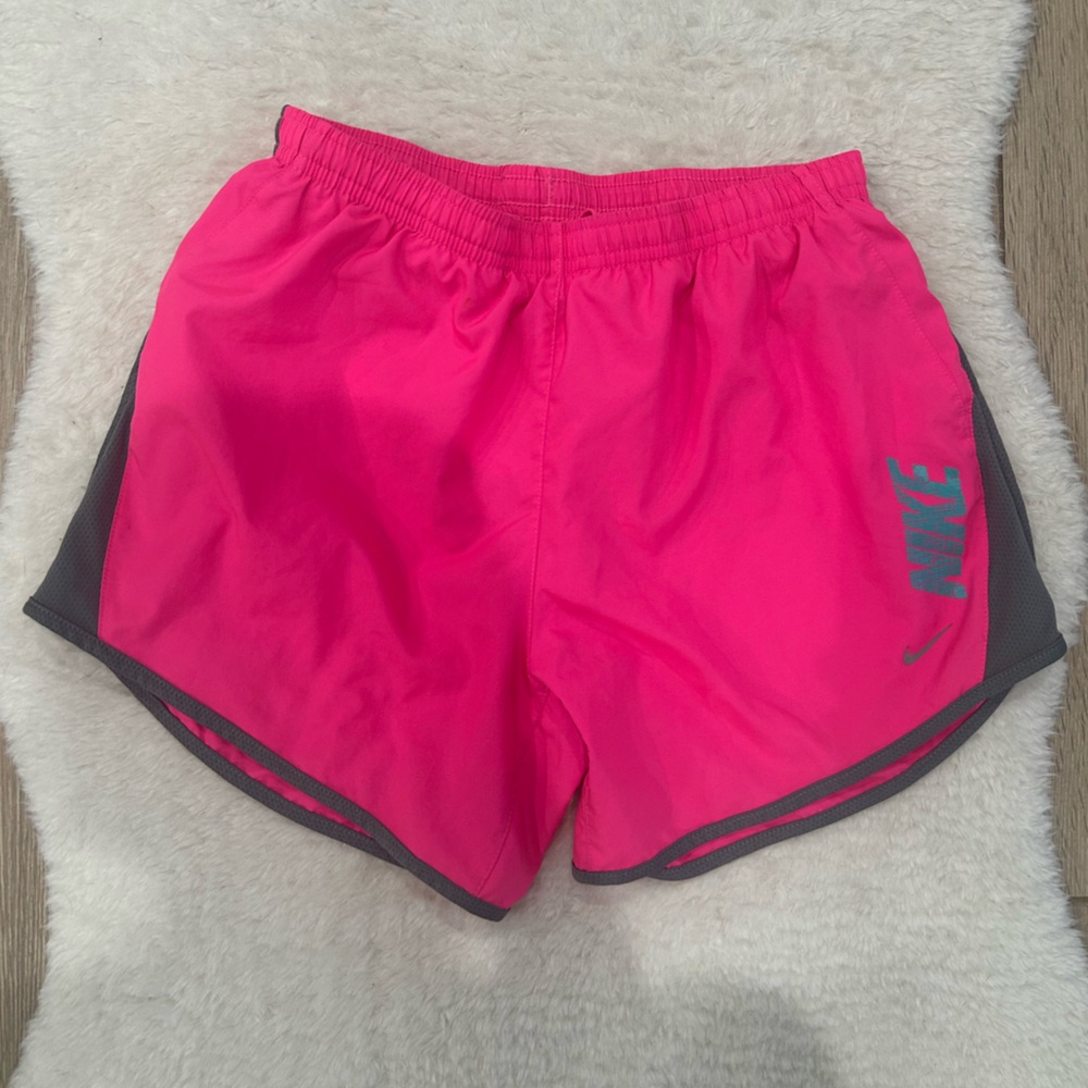 Nike Women's Dri-Fit Shorts - Hot Pink and Gray